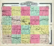Ellsworth County Outline Map, Ellsworth County 1918